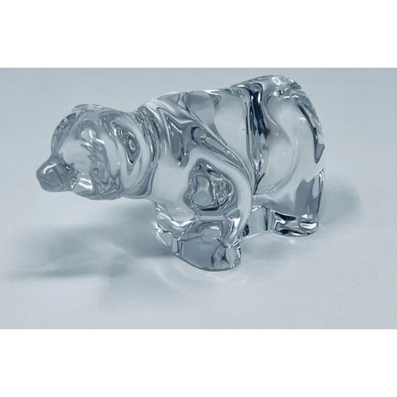 Vintage 1990’s Villeroy & Boch Crystal Polar Bear Figurine Made in France